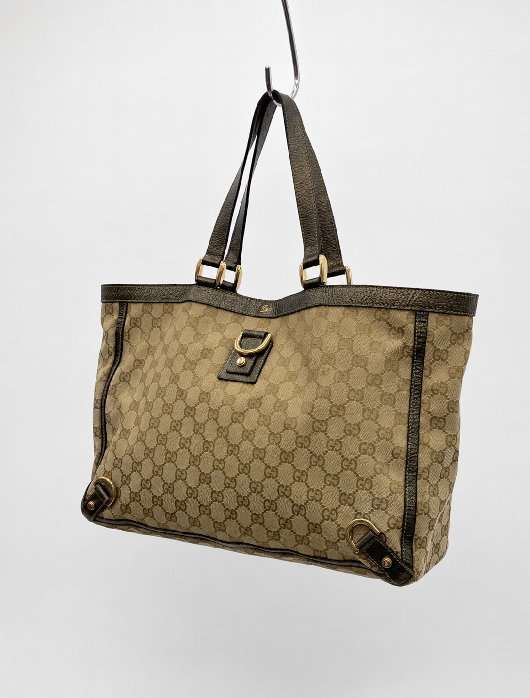 Gucci Abbey Vintage GG Monogram D-Ring Tote Bag