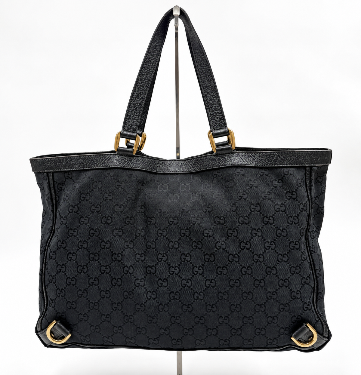 Gucci Abbey D-Ring Tote Bag – Black GG Canvas