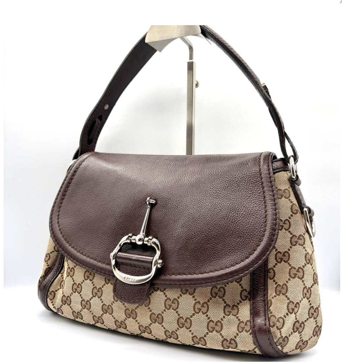Gucci Medium GG Canvas Techno Horsebit Bag