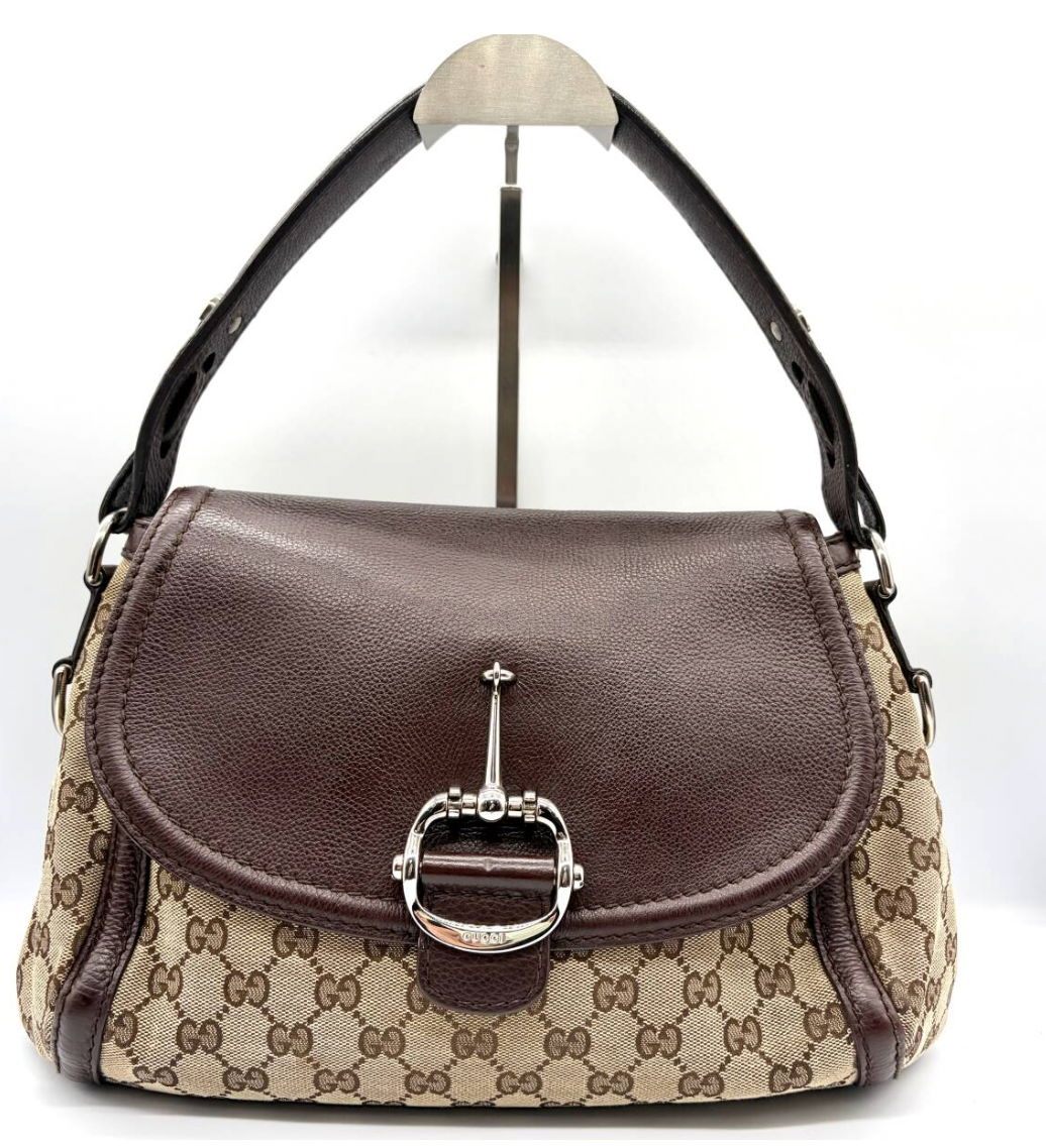 Gucci Medium GG Canvas Techno Horsebit Bag