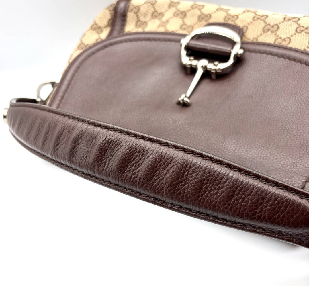 Gucci Medium GG Canvas Techno Horsebit Bag