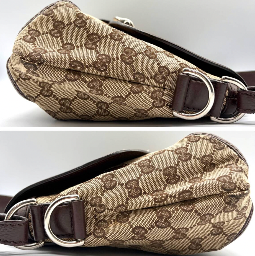 Gucci Medium GG Canvas Techno Horsebit Bag