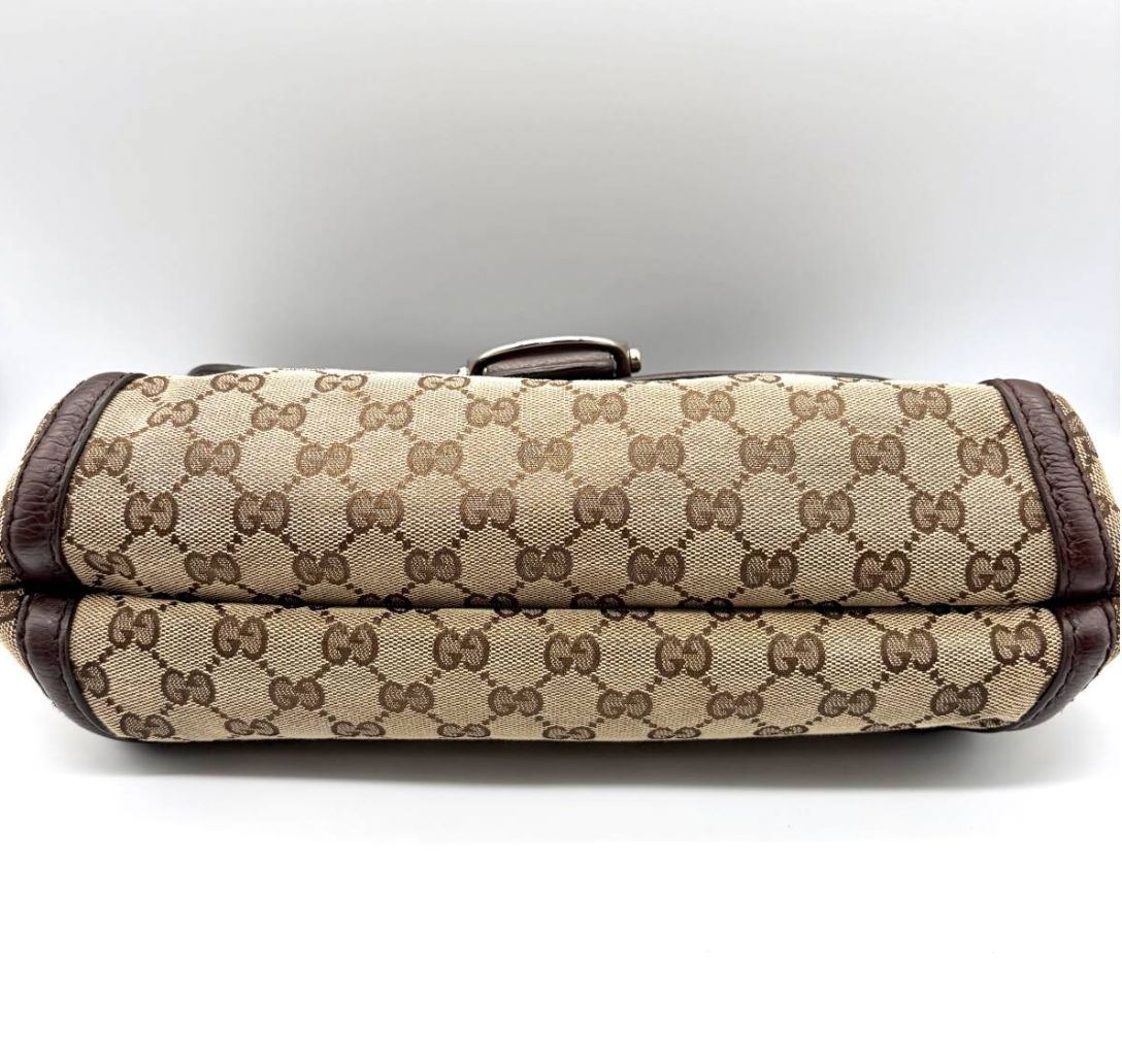 Gucci Medium GG Canvas Techno Horsebit Bag