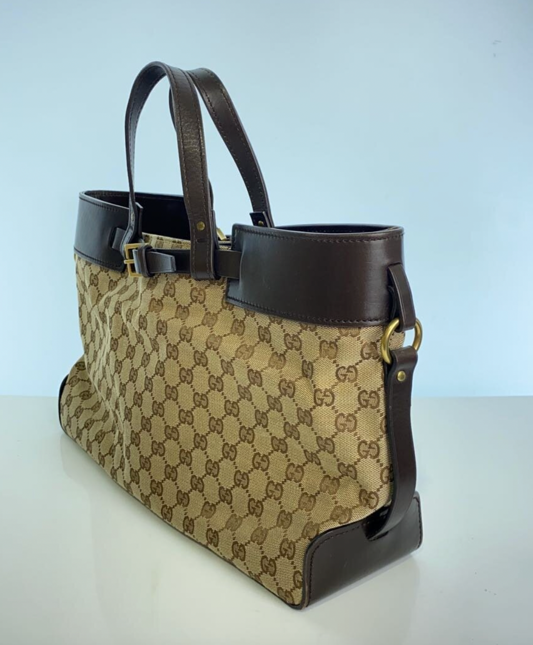 Gucci GG Canvas Belted Tote Bag