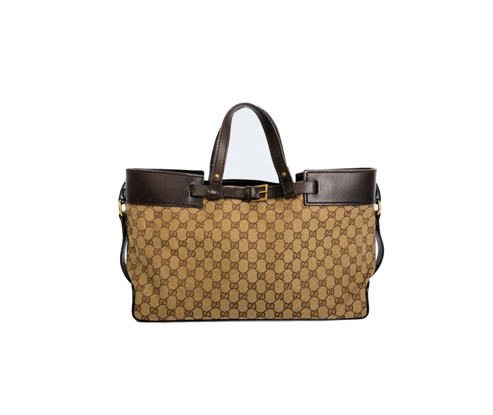 Gucci GG Canvas Belted Tote Bag