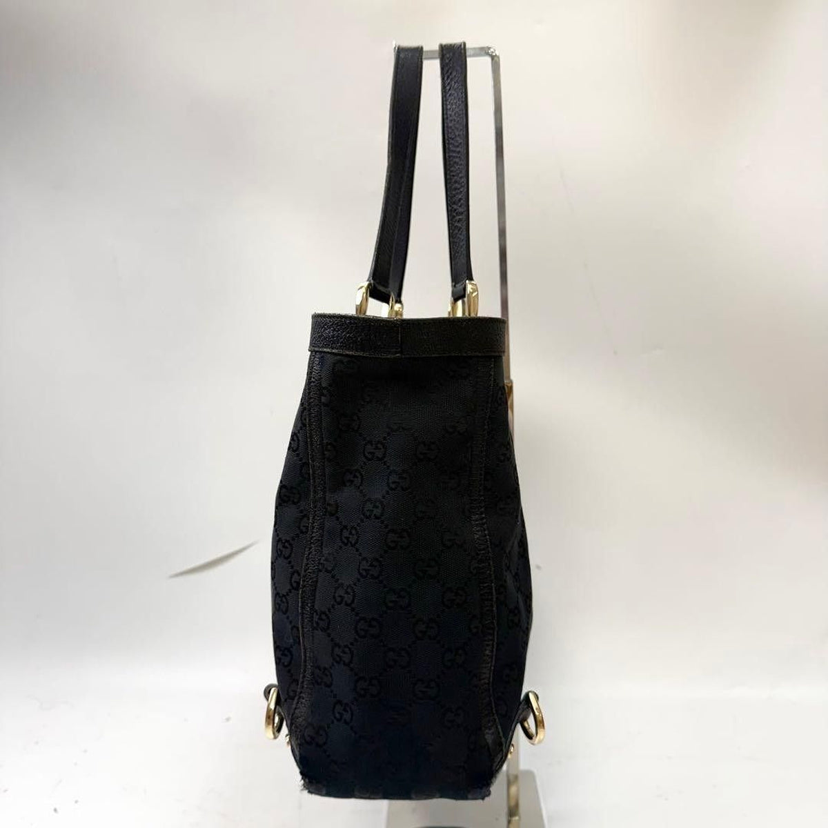 Gucci Abbey D-Ring Tote Bag – Black GG Canvas