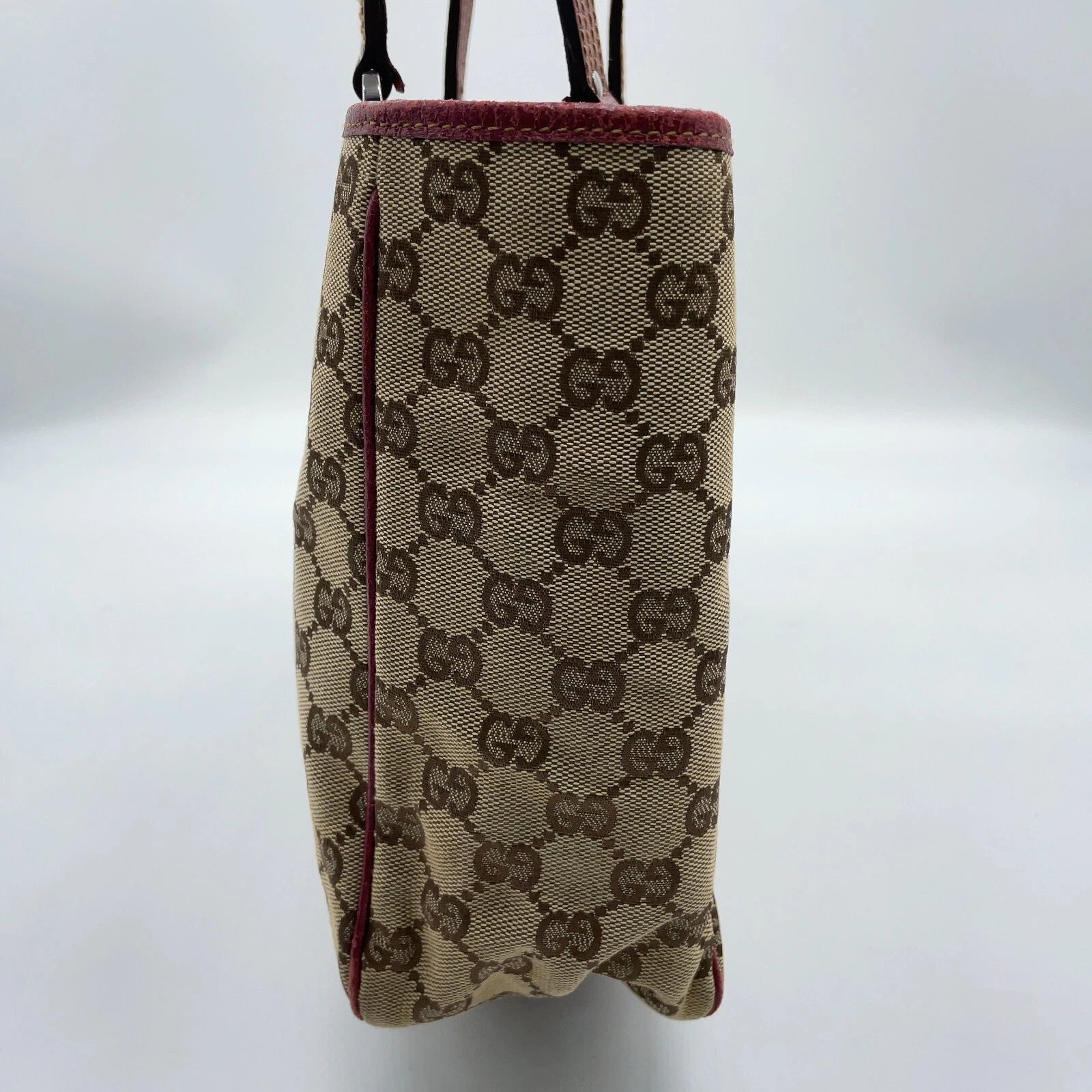 Gucci GG Canvas Leather Red Beige